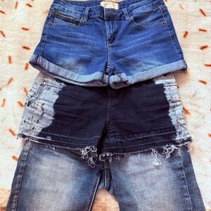 Lot blue Denim Teens shorts 3 pairs